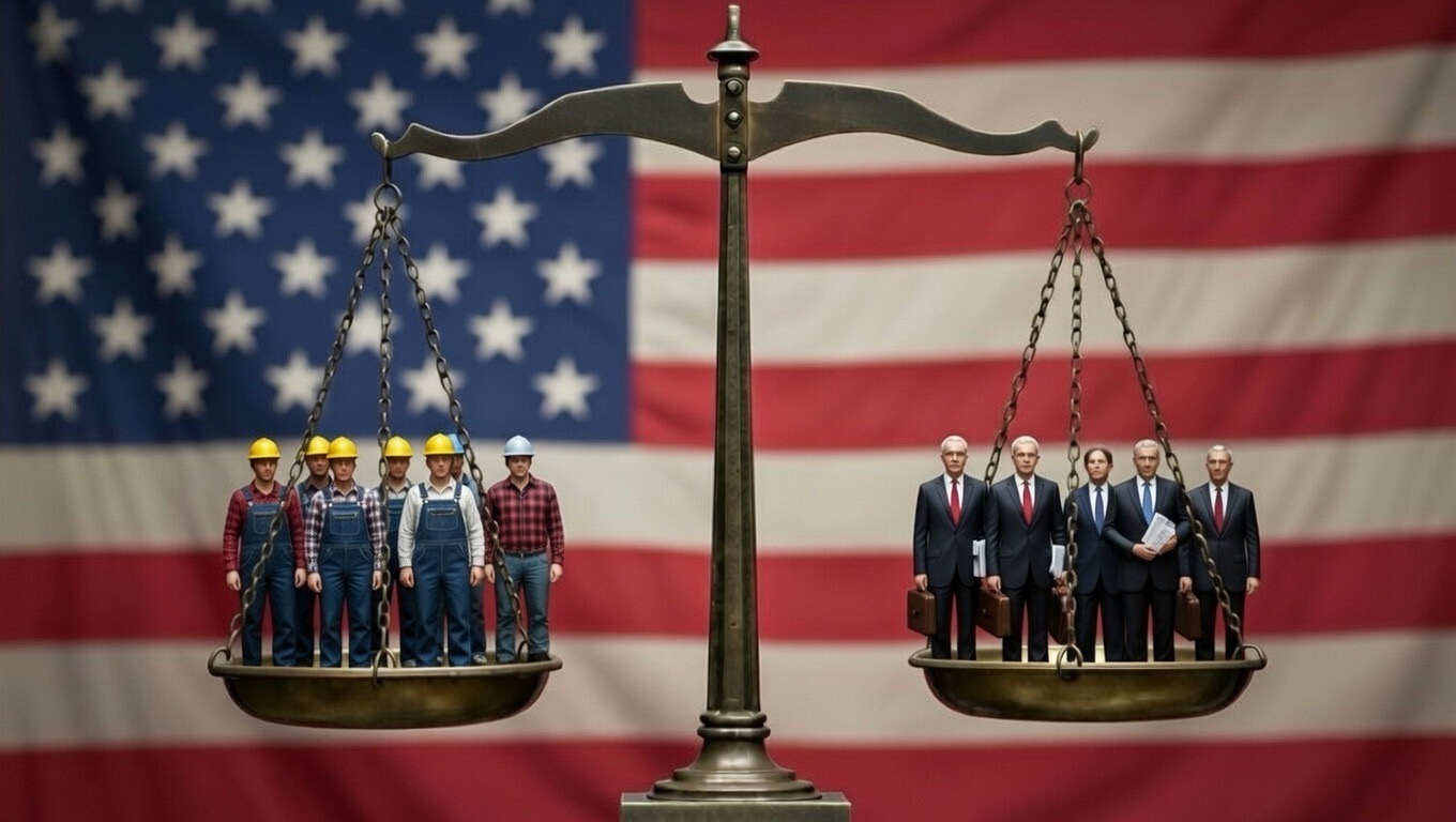 Politicians vs blue collar workers on a scale